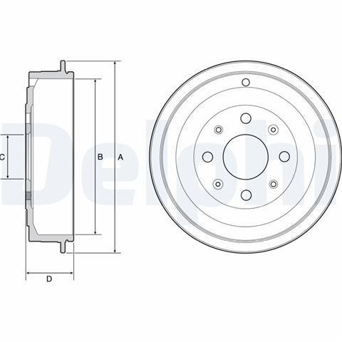 Tambur Frana Delphi Fiat BF502