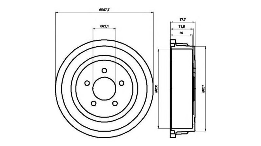 Tambur frana Dodge CARAVAN (RG_) 2000-2007 #2 14774710