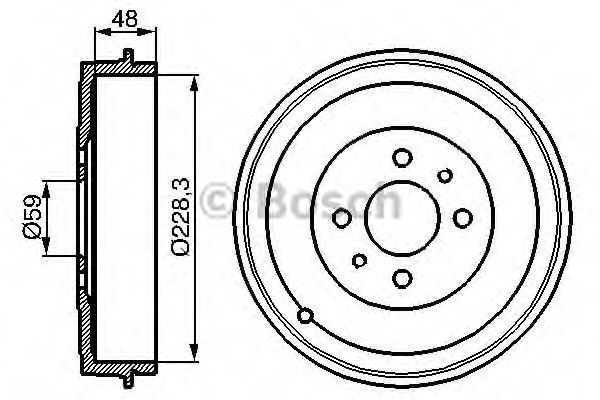 Tambur frana FIAT ALBEA (172) (2007 - 2016) BOSCH 0 986 477 088 piesa NOUA