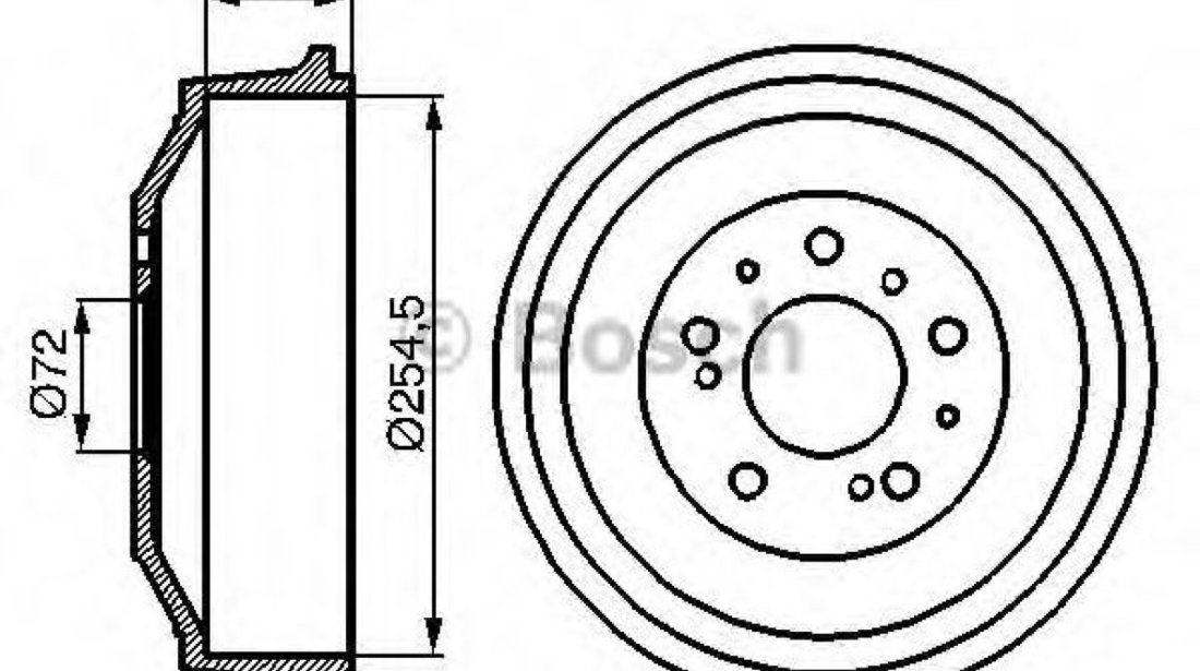 Tambur frana FIAT DUCATO bus (230) (1994 - 2002) BOSCH 0 986 477 031 piesa NOUA