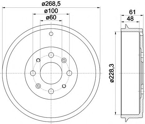 Tambur frana FIAT GRANDE PUNTO (199) (2005 - 2016) TEXTAR 94027200 piesa NOUA