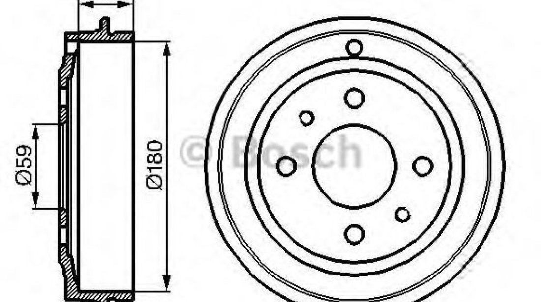 Tambur frana FIAT PANDA (169) (2003 - 2016) BOSCH 0 986 477 083 piesa NOUA