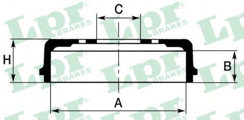 Tambur frana FIAT PANDA Van (169) (2004 - 2016) LPR 7D0043 piesa NOUA