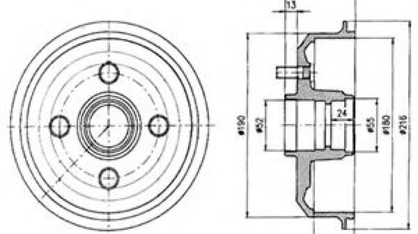 Tambur frana FORD KA (RB) (1996 - 2008) DELPHI BF229 piesa NOUA