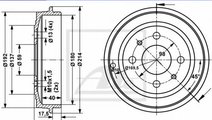 Tambur frana FORD KA (RU8) (2008 - 2016) ATE 24.02...