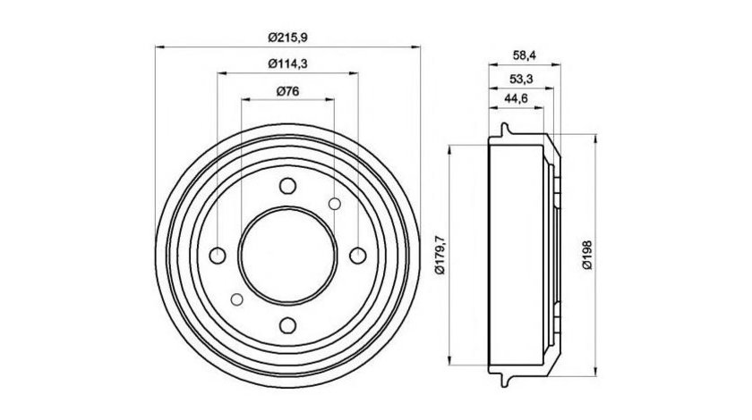 Tambur frana Hyundai PONY limuzina (X3-) 1994-2000 #2 1825253404