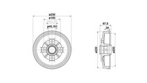 Tambur frana Kia RIO combi (DC) 2000-2005 #2 25351...