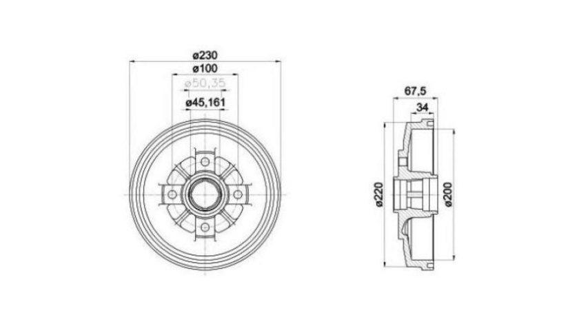 Tambur frana Kia RIO combi (DC) 2000-2005 #2 253510