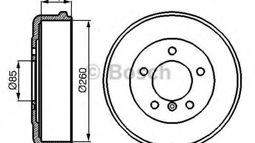 Tambur frana MERCEDES G-CLASS (W461) (1990 - 2016) BOSCH 0 986 477 038 piesa NOUA