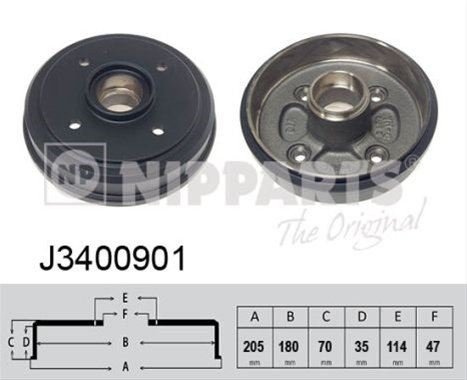 Tambur Frana Nipparts General Motors J3400901