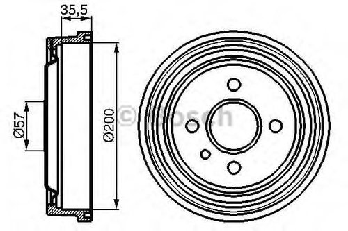 Tambur frana OPEL ASTRA F Combi (51, 52) (1991 - 1998) BOSCH 0 986 477 021 piesa NOUA