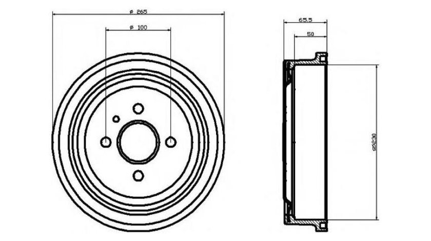 Tambur frana Opel COMBO Tour 2001-2016 #2 0986477100