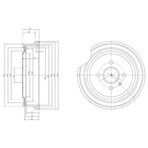 Tambur frana OPEL VECTRA B Combi (31) (1996 - 2003) DELPHI BF367 piesa NOUA