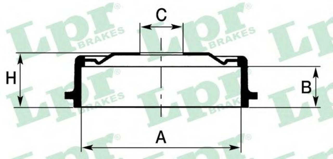 Tambur frana OPEL VECTRA B Hatchback (38) (1995 - 2003) LPR 7D0560 piesa NOUA