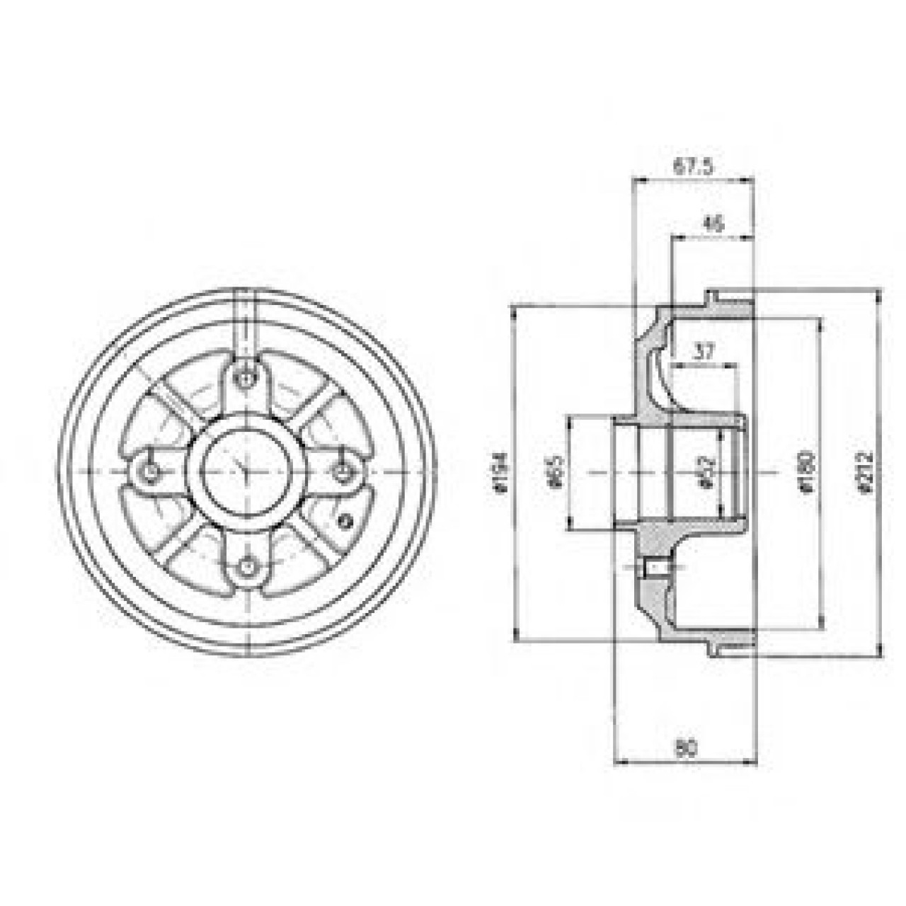 Tambur frana PEUGEOT 206 Hatchback (2A/C) (1998 - 2016) DELPHI BF324 piesa NOUA