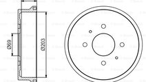 Tambur frana puntea spate (0986477235 BOSCH) MITSU...