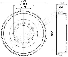 Tambur frana puntea spate (TA225 JAPANPARTS) TOYOTA