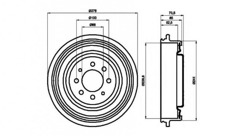 Tambur frana Renault 21 combi (K48_) 1986-1995 #2 0986477067