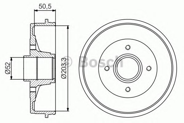 Tambur frana RENAULT CLIO II (BB0/1/2, CB0/1/2) (1998 - 2005) BOSCH 0 986 477 175 piesa NOUA