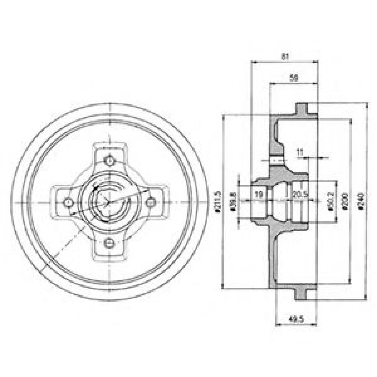 Tambur frana SEAT AROSA (6H) (1997 - 2004) DELPHI BF310 piesa NOUA