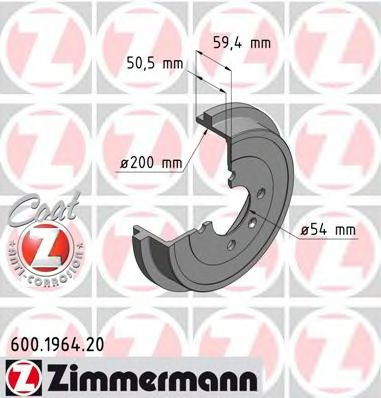 Tambur frana SEAT AROSA (6H) (1997 - 2004) ZIMMERMANN 600.1964.20 piesa NOUA