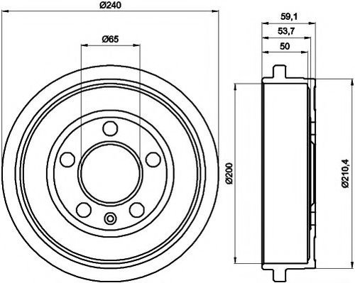 Tambur frana SEAT IBIZA IV (6L1) (2002 - 2009) TEXTAR 94023800 piesa NOUA