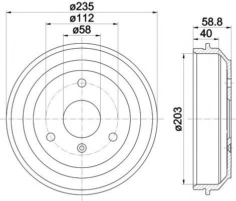 Tambur frana SMART FORTWO Cabrio (451) (2007 - 2016) TEXTAR 94035600 piesa NOUA