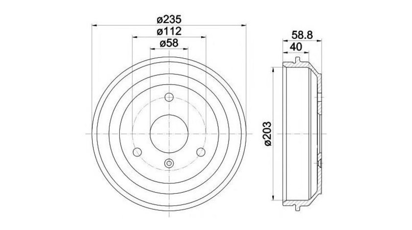 Tambur frana Smart FORTWO cupe (451) 2007-2016 #2 0004329V001