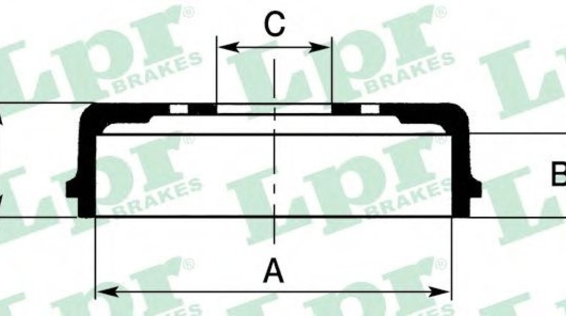 Tambur frana VW FOX (5Z1, 5Z3) (2003 - 2016) LPR 7D0594 piesa NOUA