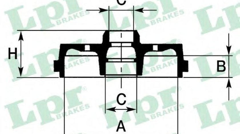 Tambur frana VW POLO (6N2) (1999 - 2001) LPR 7D0226 piesa NOUA