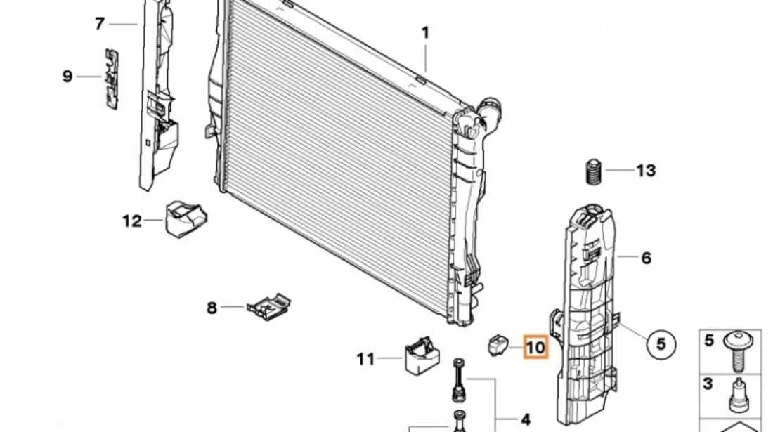 Tampon Radiator Oe Bmw Seria 3 E91 2005-2012 17117805310