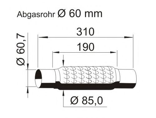 Teava flexibila, esapament SEAT ALTEA (5P1) (2004 - 2016) ERNST 464086 piesa NOUA