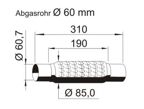 Teava flexibila, esapament VW CADDY III Caroserie (2KA, 2KH, 2CA, 2CH) (2004 - 2016) ERNST 464086 pi...