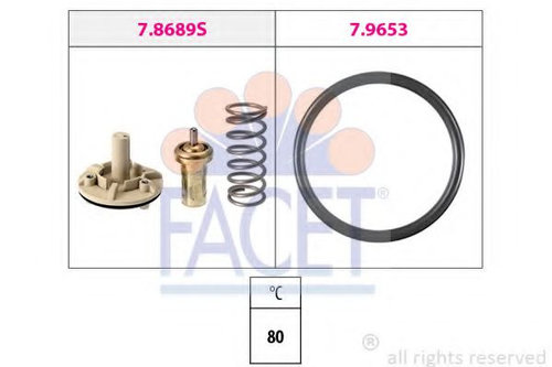 Termostat,lichid racire AUDI A1 (8X1, 8XK, 8XF) (2010 - 2016) FACET 7.8689 piesa NOUA