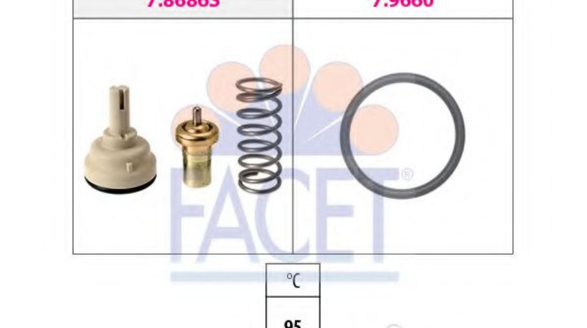 Termostat,lichid racire AUDI A1 (8X1, 8XK, 8XF) (2010 - 2016) FACET 7.8686 piesa NOUA