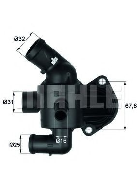 Termostat,lichid racire AUDI A3 (8P1) (2003 - 2012) MAHLE ORIGINAL TI 15 87 piesa NOUA