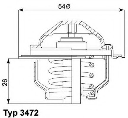 Termostat,lichid racire AUDI A3 Sportback (8PA) (2004 - 2013) WAHLER 3472.87D piesa NOUA