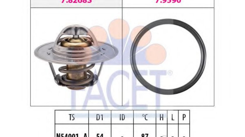 Termostat,lichid racire AUDI A3 Sportback (8PA) (2004 - 2013) FACET 7.8268 piesa NOUA