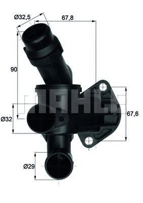 Termostat,lichid racire AUDI A4 Avant (8ED, B7) (2004 - 2008) MAHLE ORIGINAL TI 7 87 piesa NOUA