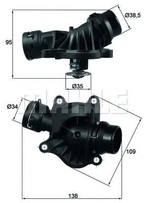 Termostat,lichid racire BMW Seria 1 (E87) (2003 - 2013) MAHLE ORIGINAL TI 234 88 piesa NOUA