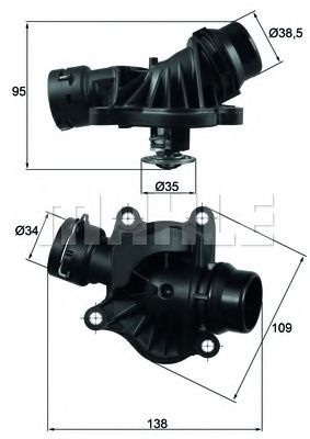 Termostat,lichid racire BMW Seria 3 Touring (E91) (2005 - 2012) MAHLE ORIGINAL TI 234 88 piesa NOUA