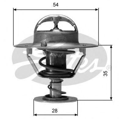 Termostat,lichid racire CHEVROLET CAPTIVA (C100, C140) (2006 - 2016) GATES TH04282G1 piesa NOUA