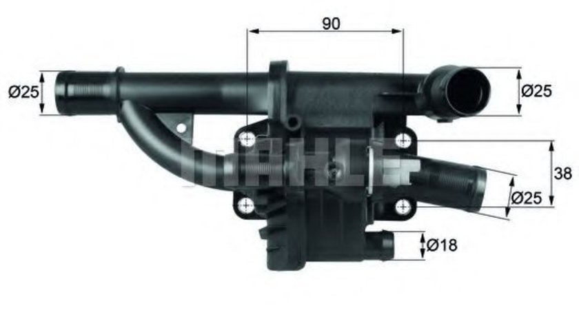 Termostat,lichid racire CITROEN C2 (JM) (2003 - 2016) MAHLE ORIGINAL TH 40 83 piesa NOUA