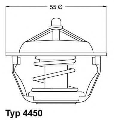 Termostat,lichid racire CITROEN XSARA Cupe (N0) (1998 - 2005) WAHLER 4450.83D piesa NOUA