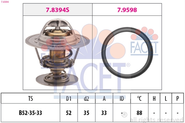 Termostat,lichid Racire Facet Ford 7.8394