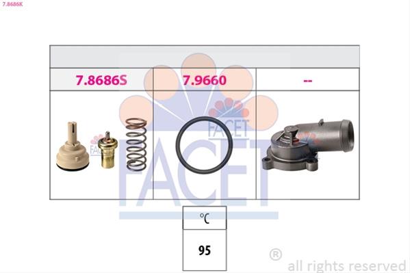 Termostat,lichid Racire Facet Seat 7.8686K