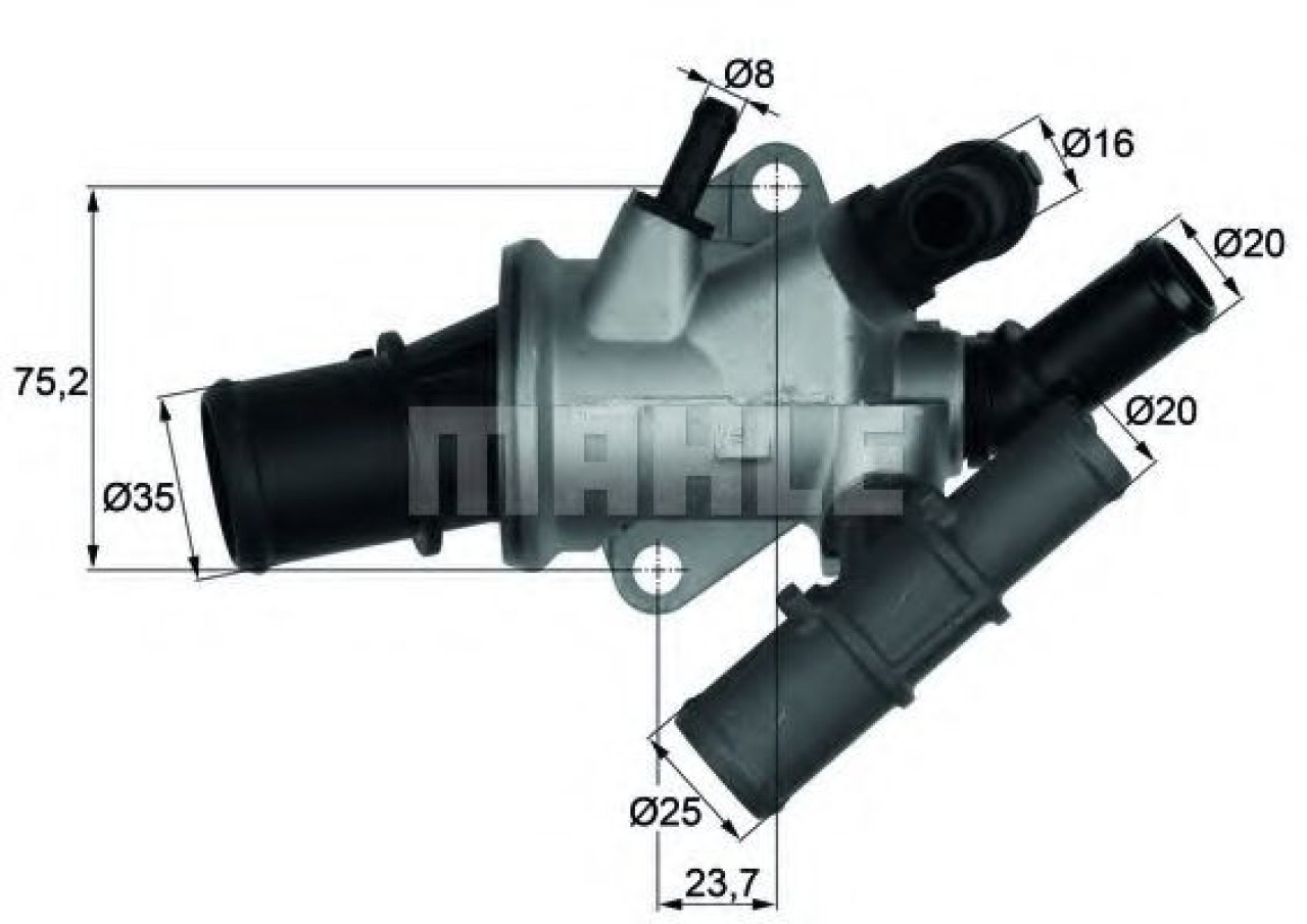 Termostat,lichid racire FIAT PUNTO (188) (1999 - 2016) MAHLE ORIGINAL TI 165 88 piesa NOUA