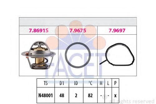 Termostat,lichid racire FORD FIESTA IV (JA, JB) (1995 - 2002) FACET 7.8692 piesa NOUA