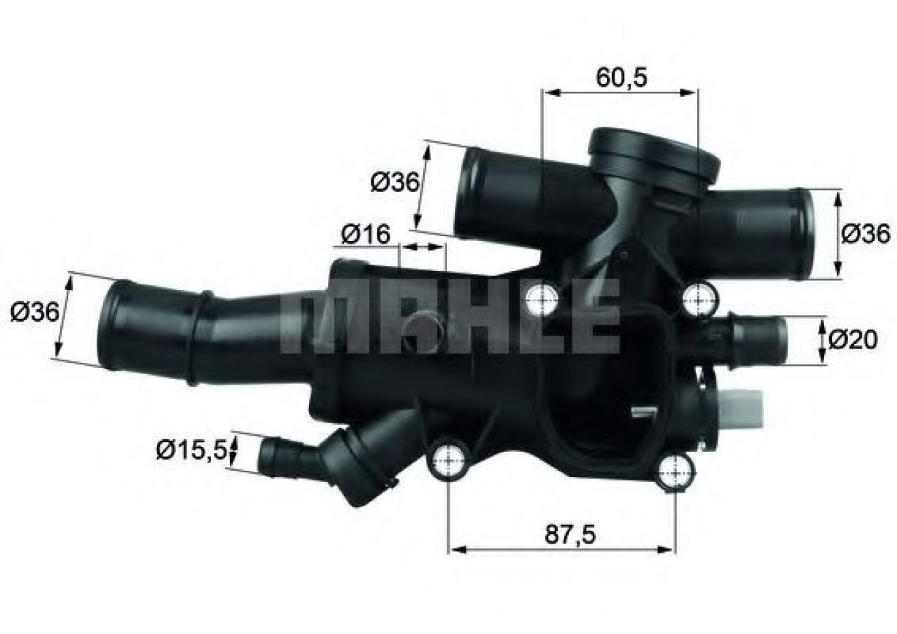 Termostat,lichid racire FORD FOCUS II (DA) (2004 - 2012) MAHLE ORIGINAL TH 44 83 piesa NOUA