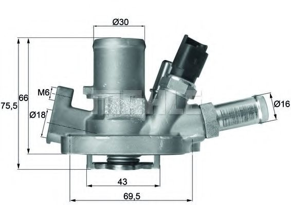 Termostat,lichid racire JEEP RENEGADE (BU) (2014 - 2016) MAHLE ORIGINAL TI 151 80 piesa NOUA